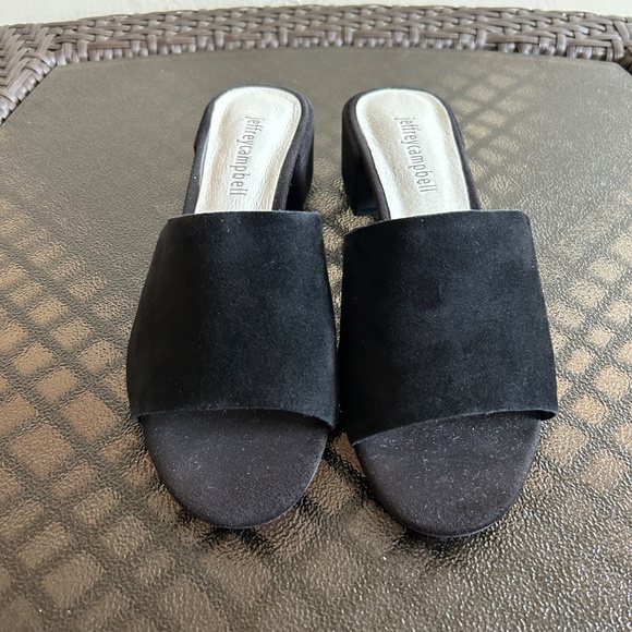 Jeffery Campbell Beaton Suede Slide Heeled Sandal Size 6 - Picture 3 of 9
